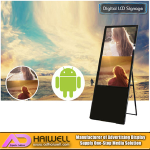 Multi-Poster LCD Ultra Portable Advertising Signage Digital