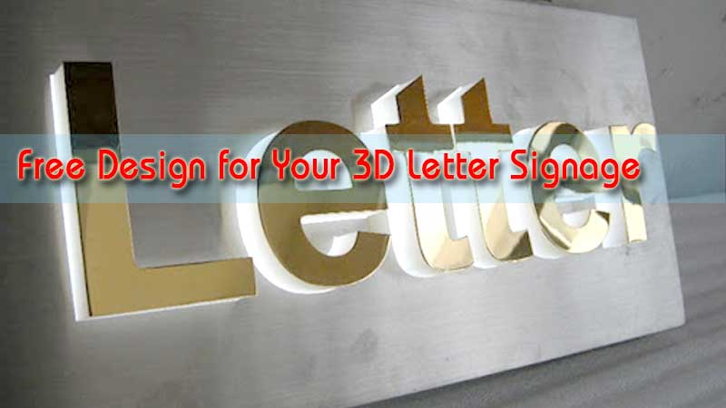 Design gratuito per lettere 3D e segnaletica a LED