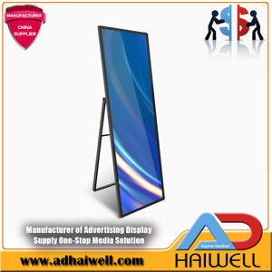 Display per poster pubblicitario digitale portatile da pavimento 68 "LCD