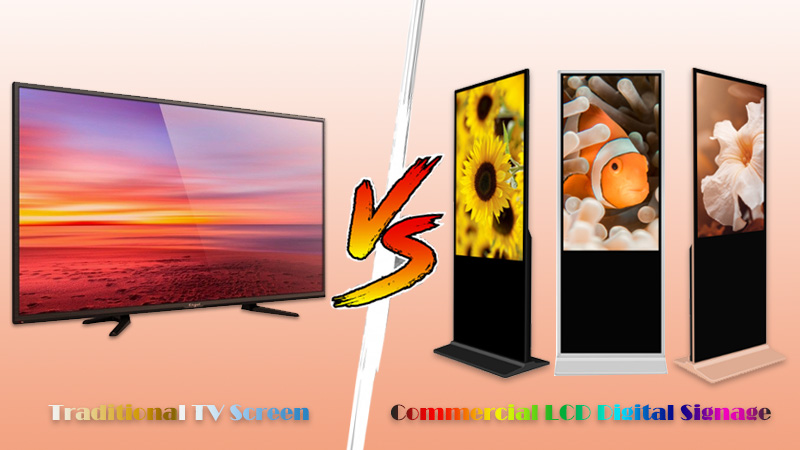 Come scegliere la segnaletica digitale LCD commerciale vs TV Screen